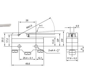 Micro switch Palanca recta larga CM-1701